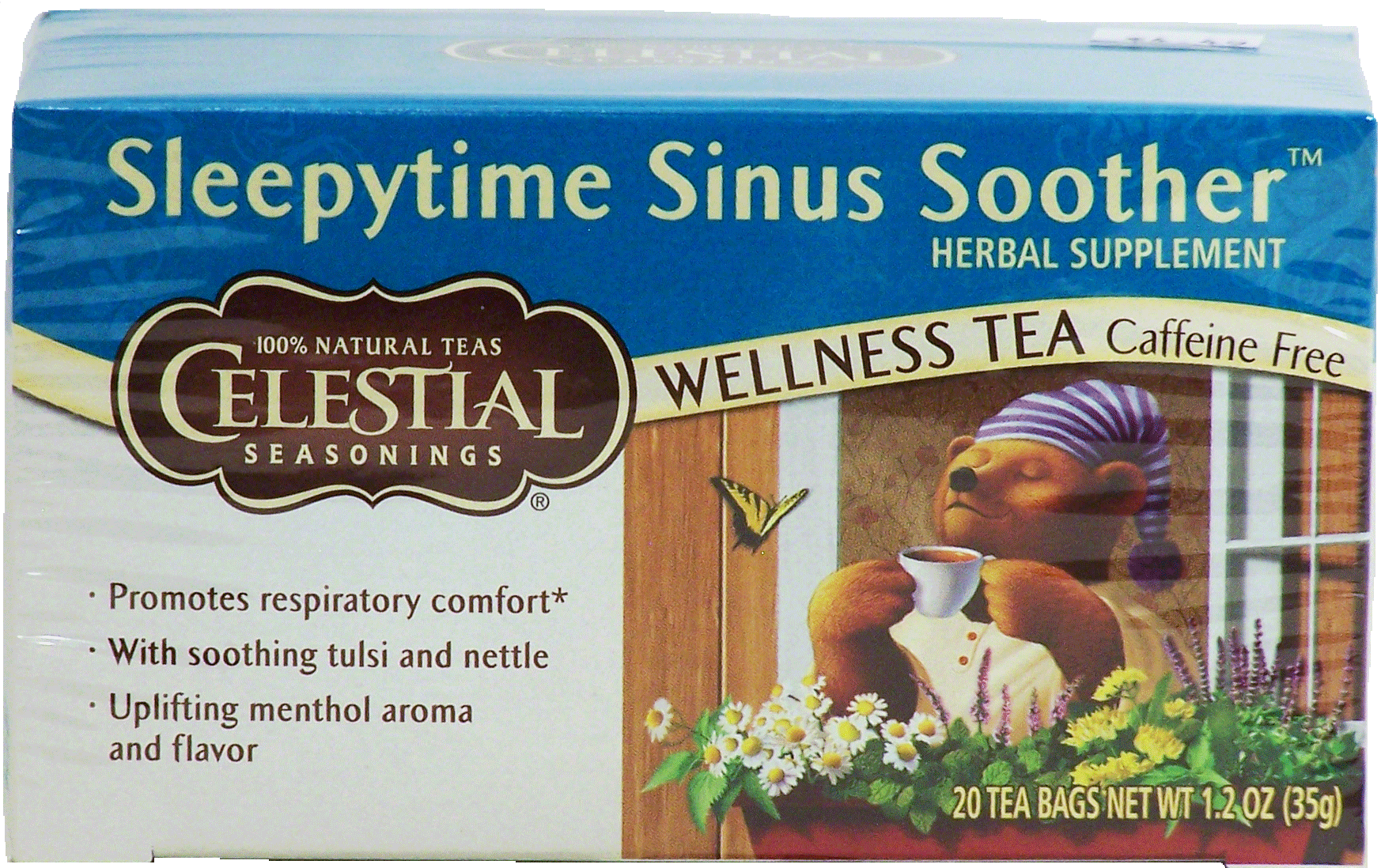 Celestial Seasonings Sleepytime Sinus Soother wellness tea, caffeine free, menthol aroma, 20-bags Full-Size Picture